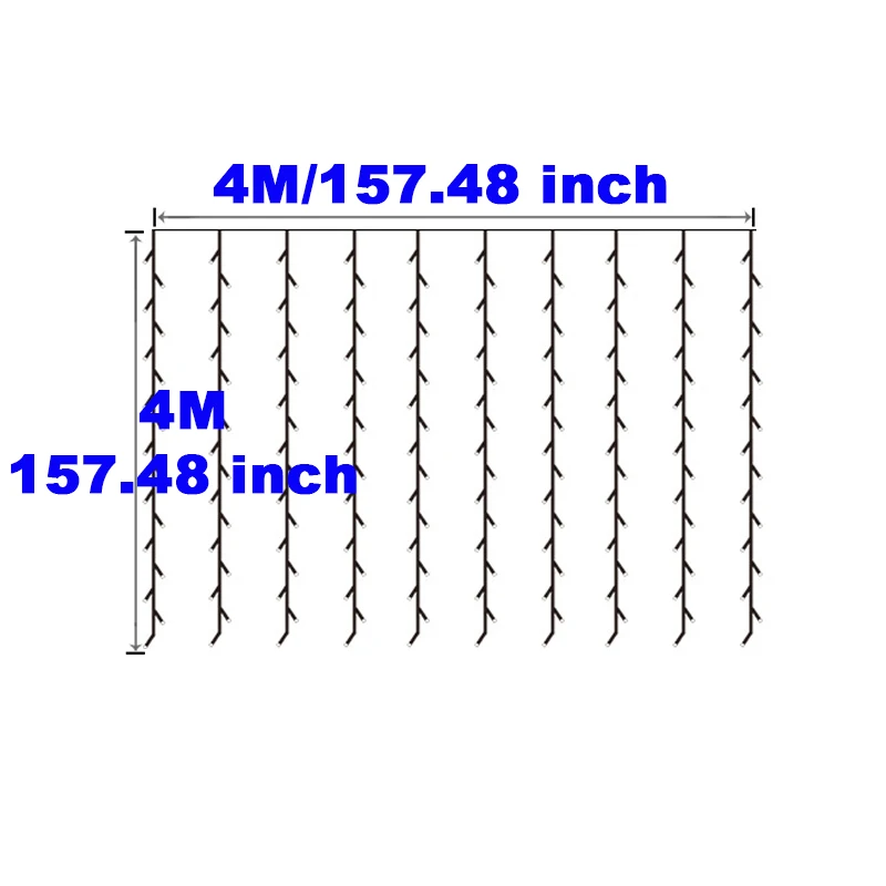GAISMA 8X3/10x3 м светодиодный занавес Рождественские огни для помещений Свадебные гирлянды вечерние украшения для дома Новогоднее праздничное освещение - Испускаемый цвет: V