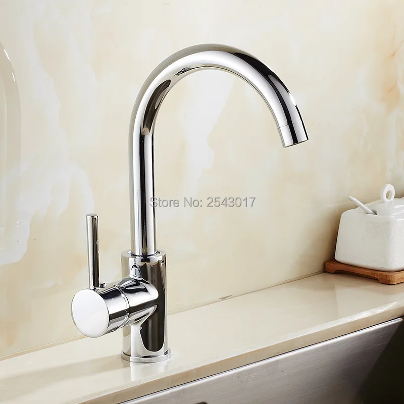 

Wholesale and Retail High Quality Chrome Polished Basin Sink Mixer Taps Swivel Spout Bathroom Hot&Cold Water Faucets FR649