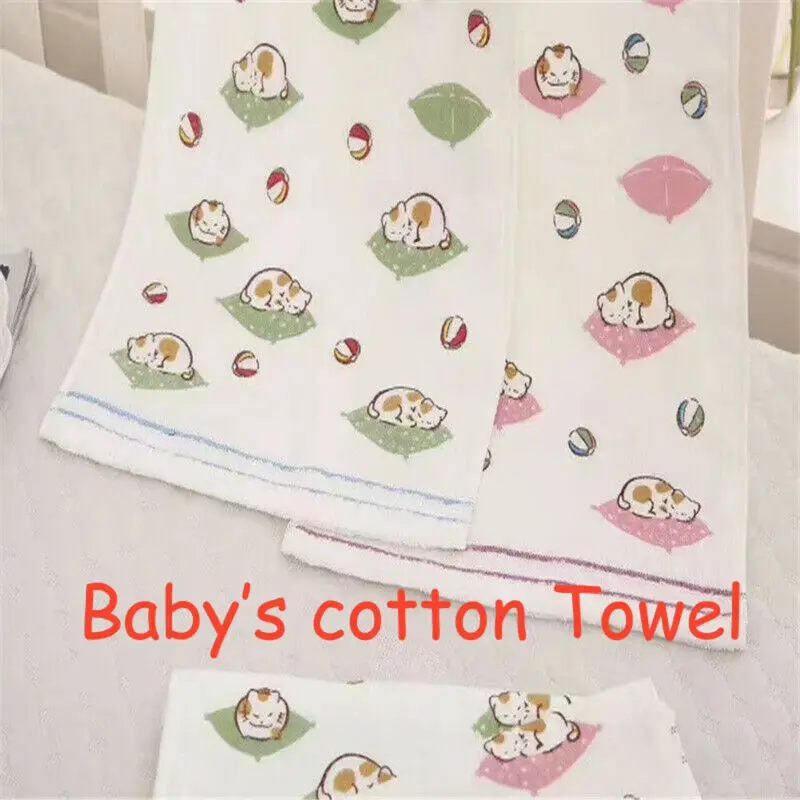 

2019 Baby Care Bath Shower Products Towels 30 x 50cm Cotton Soft Cat Towels Unisex Baby Infant Newborn Cats Bath Towel Washcloth