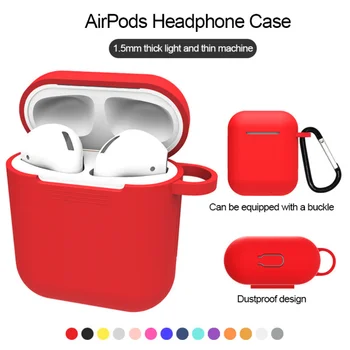 

Soft Silicone Case For Airpods For Air Pods Shockproof Earphone Protective Cover Waterproof for iphone 7 8 Headset Accessories
