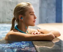 Tayogo wireless Bluetooth Waterproof MP3 Music Player headphone Sport swimming HIFI mp3 with FM bluetooth Pedometer for Swimming
