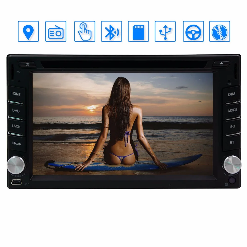 

Car gps DVD Player Navigation Stereo HD tape recorder Radio Audio Video Player In Dash Bluetooth FM AM RDS 8GB GPS Card USB SD