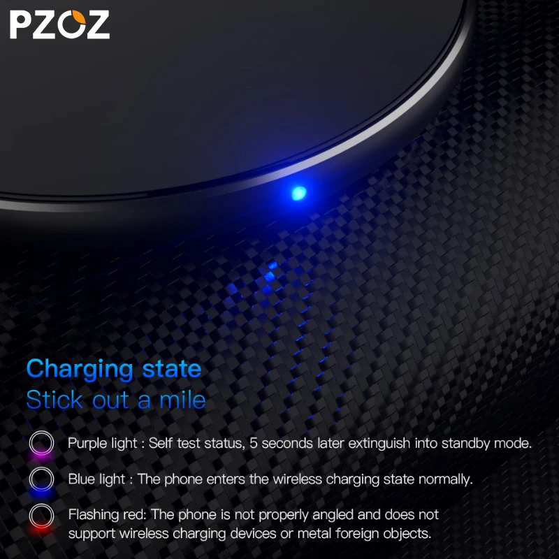  PZOZ 75 W QI Drahtlose Ladegerät adapter telefon usb Schnelle Lade Pad Für iphone X 8 plus Samsung 
