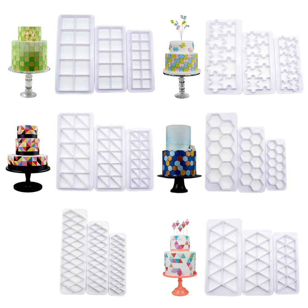 

3PCS SET DIY Baking Mold Cake Decoration Baking Molds for Paste Sugar Cookie Kitchen Kit LXY9