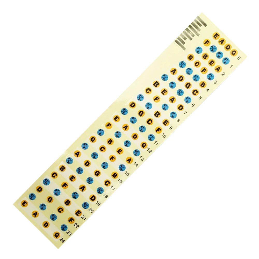 SEWS Guitar Fretboard Note Decals Fingerboard Frets Map Sticker for Beginner Learner Practice Fit 4 Strings Bass Guitar