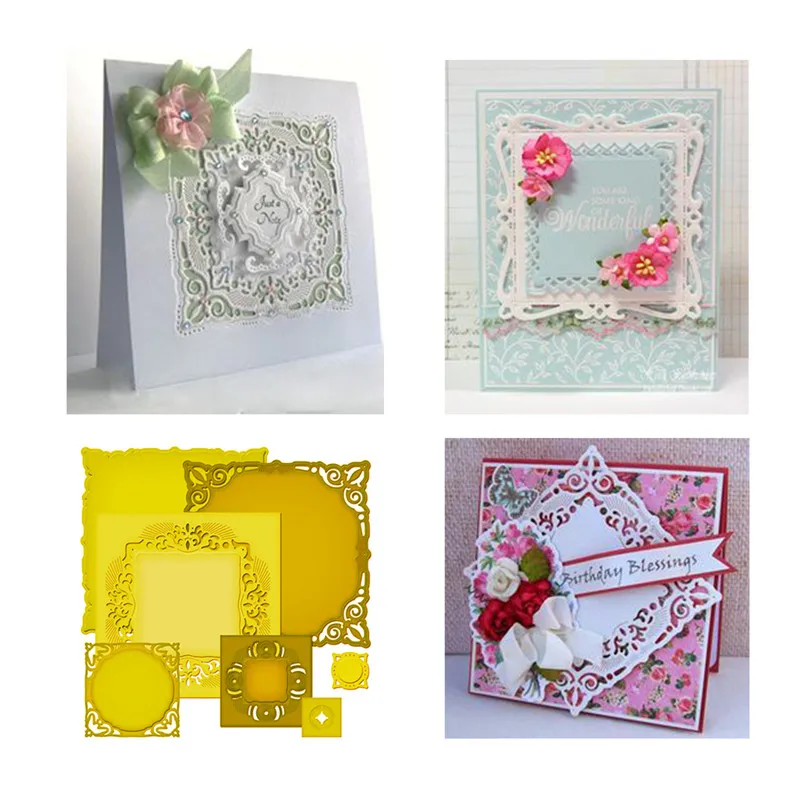 

Eastshape Background Metal Cutting Dies New 2019 for Dies Scrapbooking Card Making DIY Embossing Cuts Dies Frame Pattern Crafts