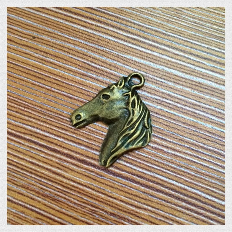 Wholesale 50x Antique Bronze Horse Head Charms Pendant,Lead Nickle Free