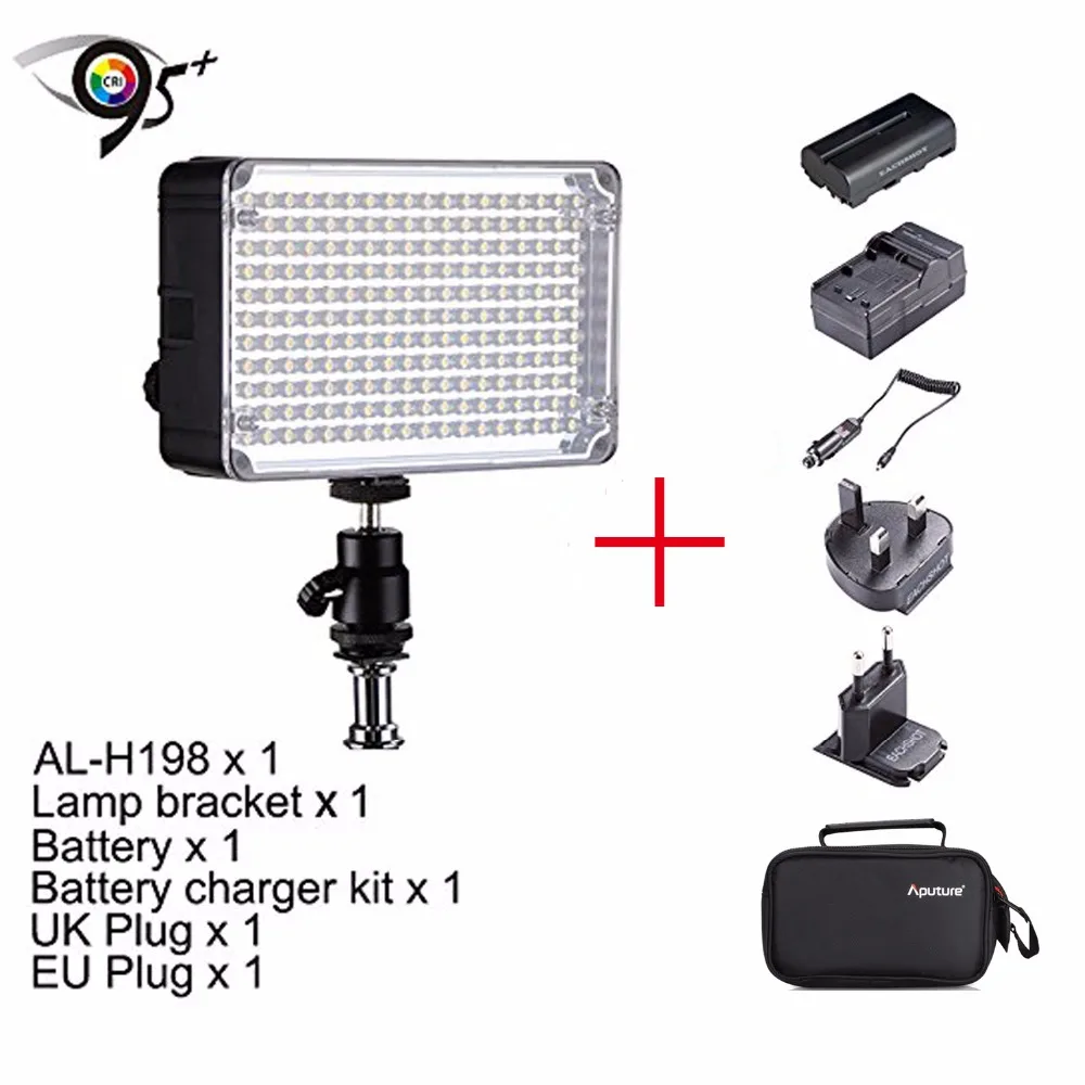 

Aputure Amaran AL-H198 CRI95+ 5500K Camera LED Video Light Kit for Sony Cameras,LED Light+Hot Shoe Mount+Bag+Battery+Charger