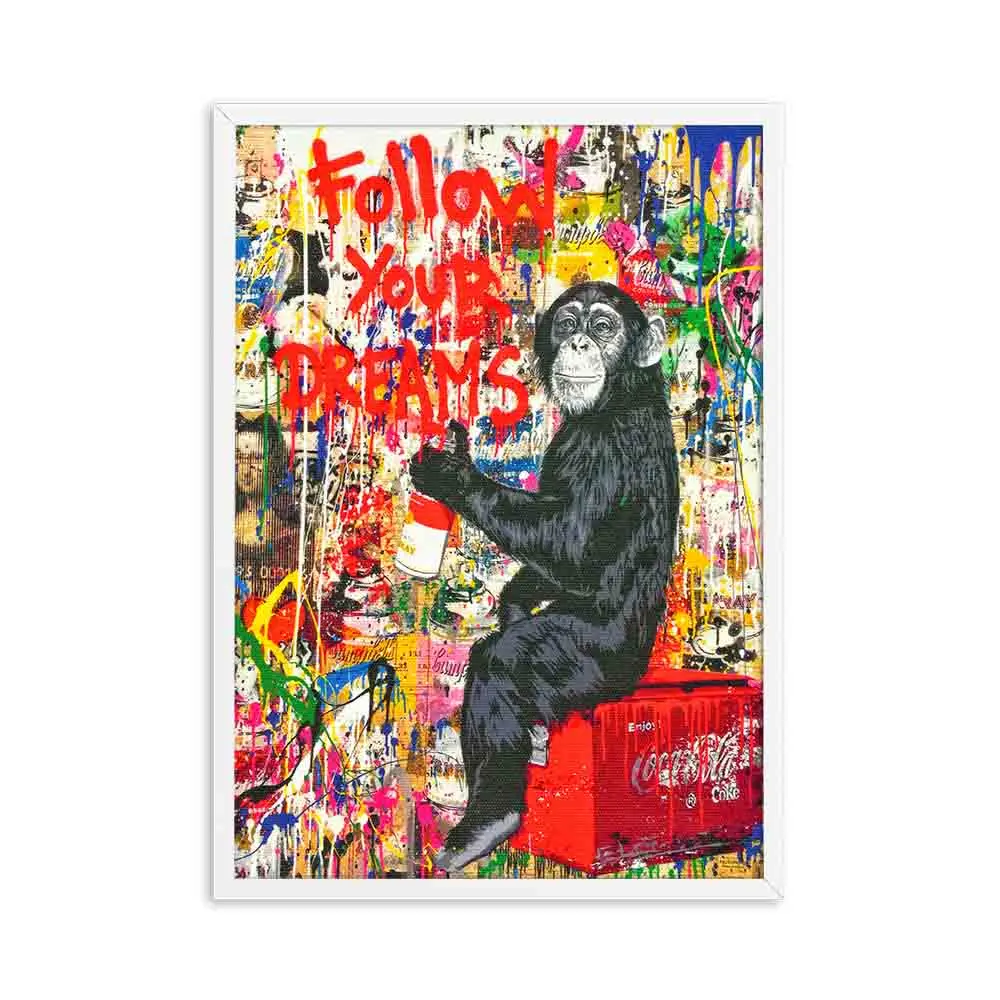 Quadro Modern Graffiti Figure Wall Abstract Art Canvas Painting Animal Posters And Prints Banksy Wall Pictures For Living Room - Цвет: F
