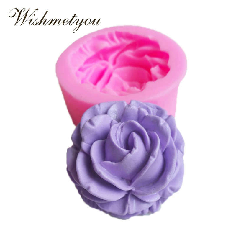 Wishmetyou 3D Роза цветочная форма для мыла Fondant (сахарная) украшение торта шоколада
