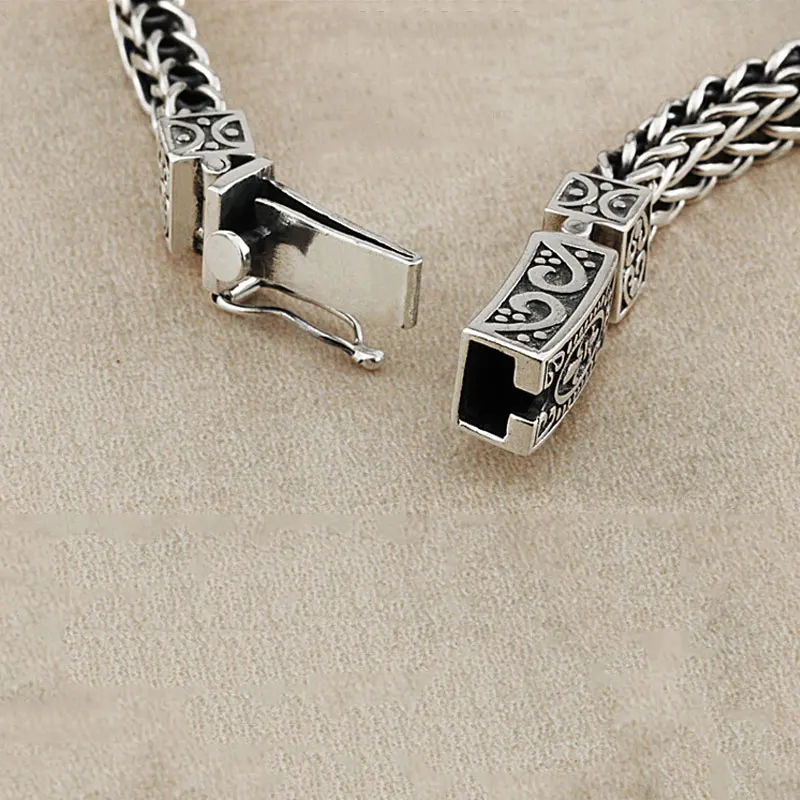 Натуральная 925 Серебряный браслет якорь Ширина 8 мм высокого качества Роскошный Магнитный провод-кабель звено цепи S925 тайский серебряный Браслеты для Для женщин Для мужчин ювелирные изделия
