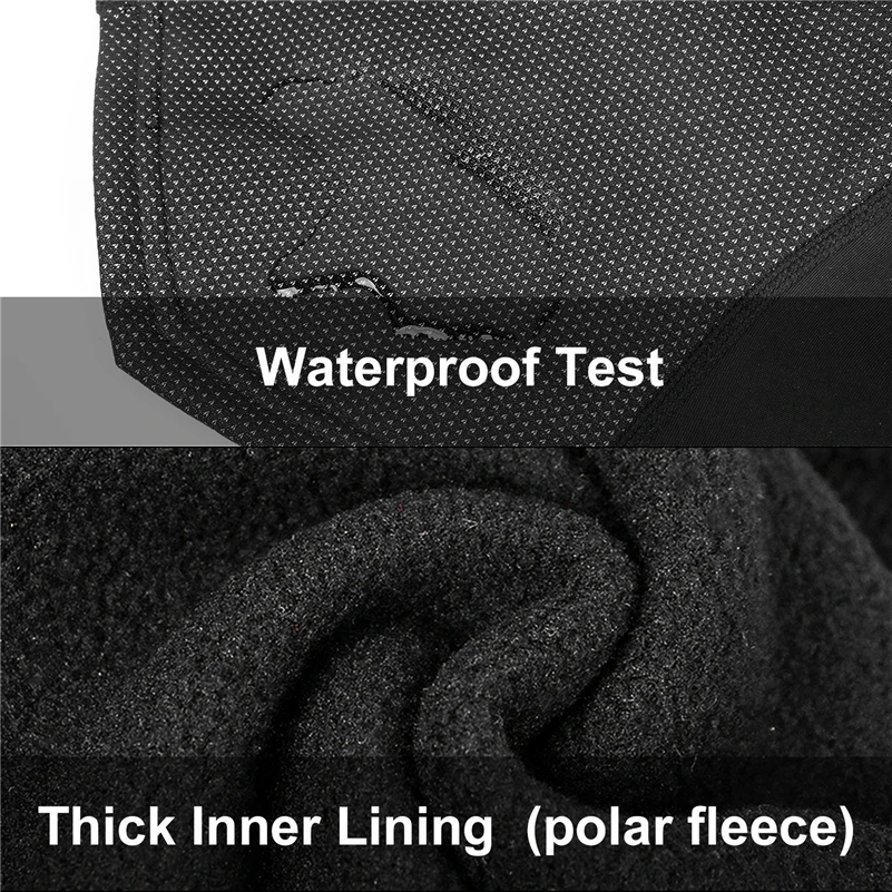 WEST BIKING Thermal Fleece Cycling Mask PU Rainproof  Windproof Full Half Face Mask Winter Warm Snowboard Shield Hat Cycling Hat