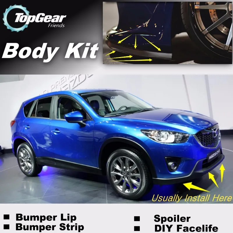 Для Mazda CX5 CX-5 CX 5 2013 бампер для губ/передний спойлер дефлектор для TOPGEAR вентиляторы Тюнинг автомобилей/обвес/полоса юбка