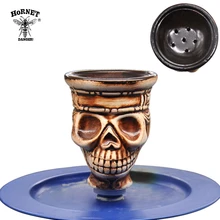 HORENT New Six Holes Ceramic Shisha Hookah Bowl Holder 68MM Narguile Bowl Hookah Tobacco Head Sheesha Chicha Accessories