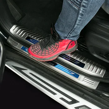 

Fit For Jeep Compass 2017 2018 Stainless Steel Inner Door Sill Scuff Plate Cover Car Sticker Styling Accessories Guard Protector