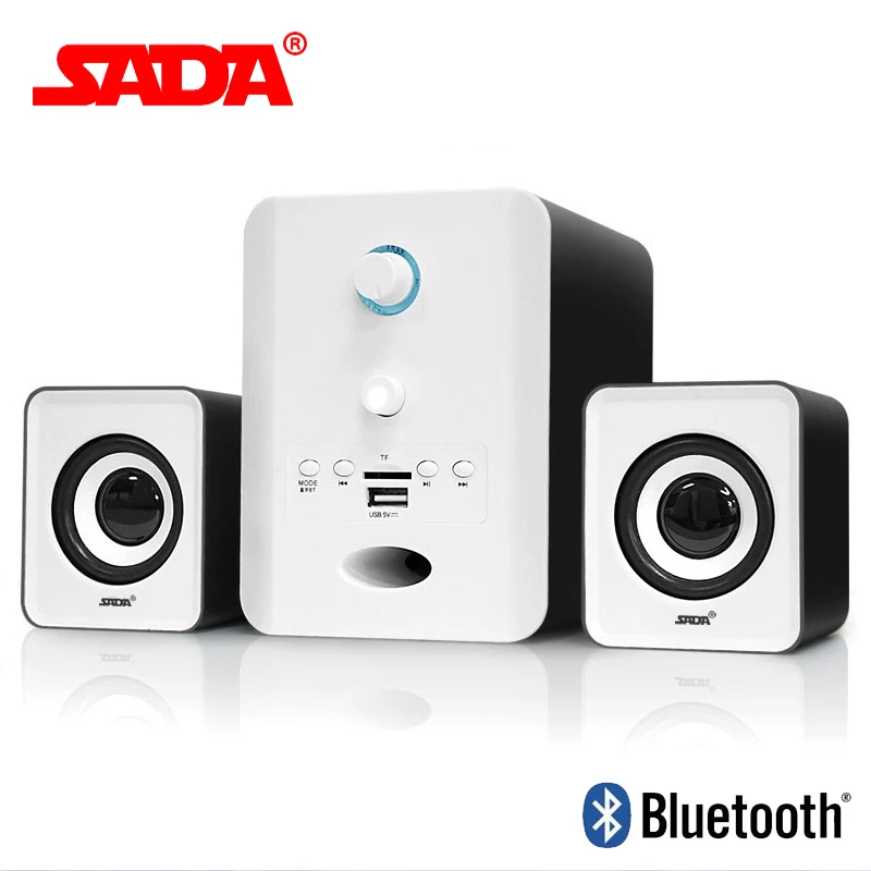 SADA D-223, мини 3D объемный звук, Bluetooth сабвуфер, стерео бас, ПК, USB динамик, компьютерные колонки, поддержка fm-радио, TF карта