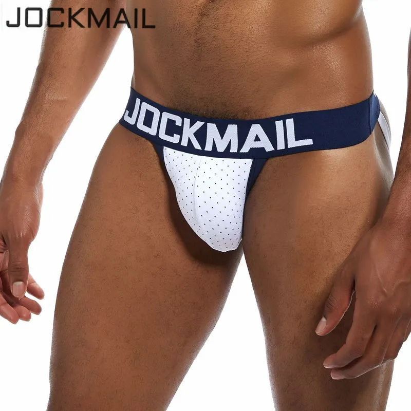Мужские хлопковые стринги JOCKMAIL сексуальные с открытой спиной и ягодицами танга