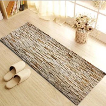 

Classical Brick Wall Stone Carpet 3D Vintage Floor Mats Bedroom Parlor Mat Crawling Steps Mat Kitchen Bathroom Rug
