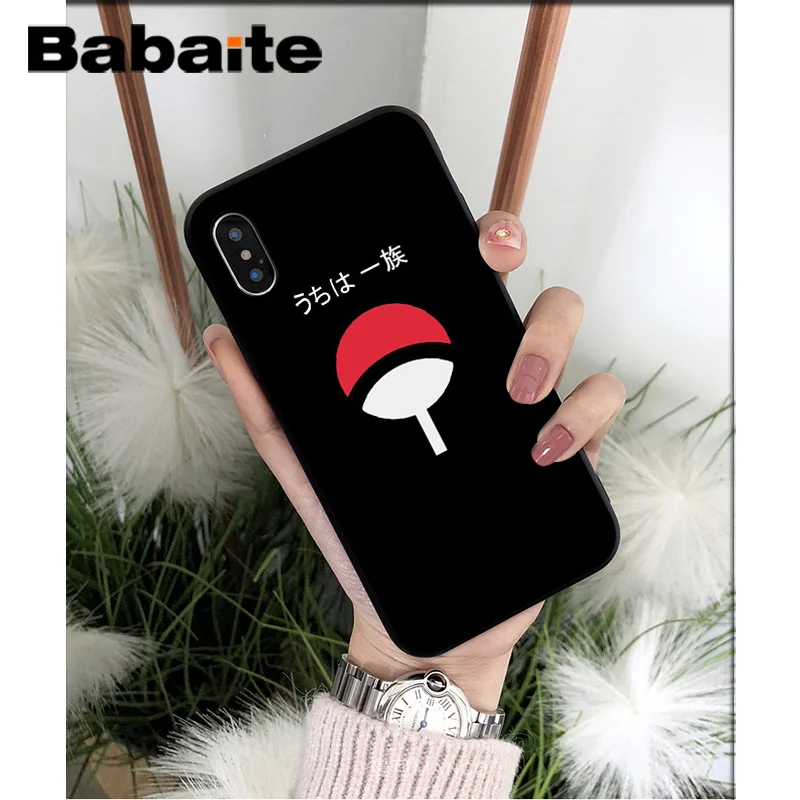 Мягкий чехол для телефона из ТПУ Babaite с аниме Наруто Учиха Саске iPhone 7 6 6S 8 Plus 5 5S SE XR