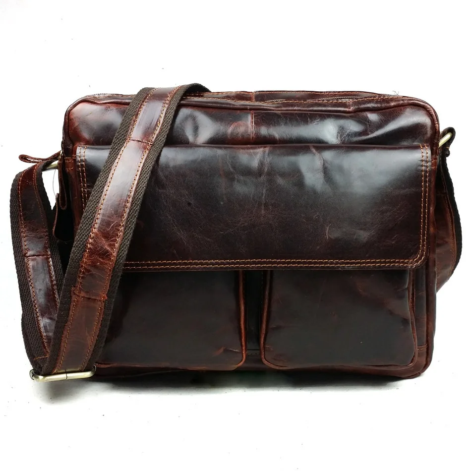 

Genuine Cow Leather Men Small Vintage Casual Multifunction Solid Flap shoulder Crossbody Handbags Holder Messenger Bags