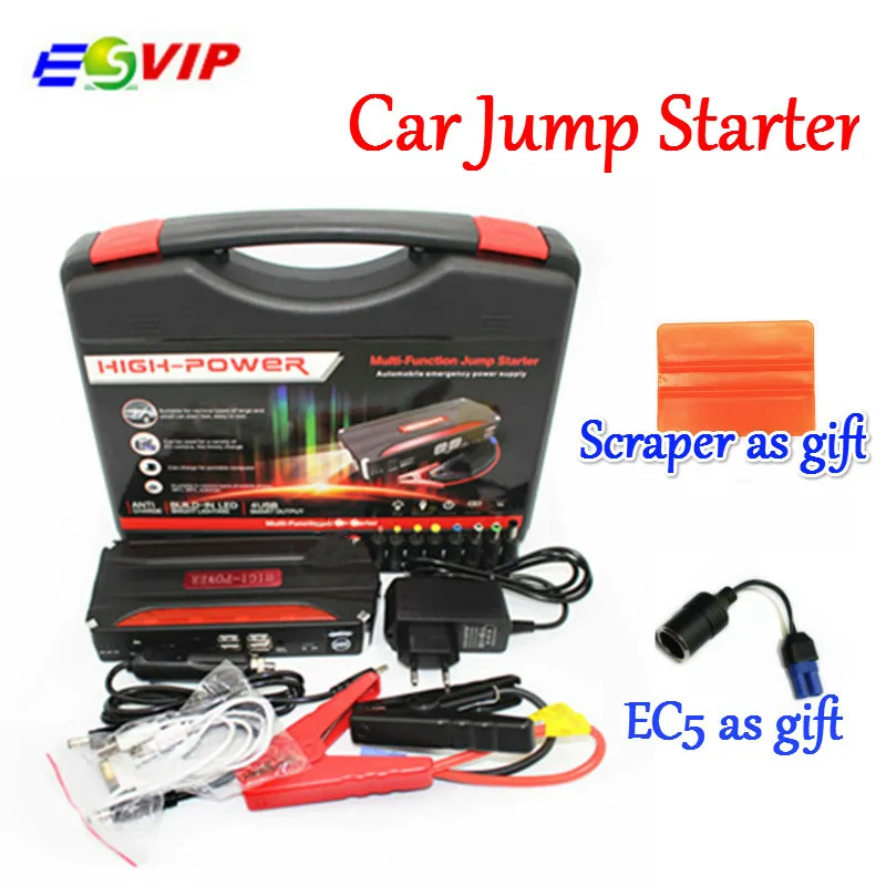 High Quality Portable power car Jump Starter Car jump Starter 4USB Power bank Battery Charger for Mobile Phone Laptop