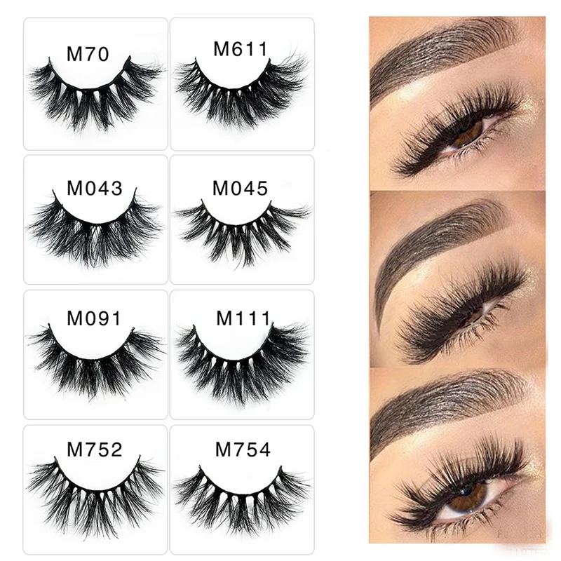 

High Quality 5D Mink Lashes 25mm False Eyelashes Thick Strip Handmade Lengthening Eye Lashes Women Natural Fake Eyslashes 1 Pair