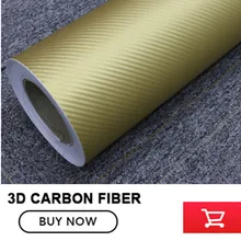 1.52*30m Gold 3D Carbon Fiber Film Vinyl Sticker Car Body/Interior Decoration 3D Carbon Fiber Wrap Film 12 Colors