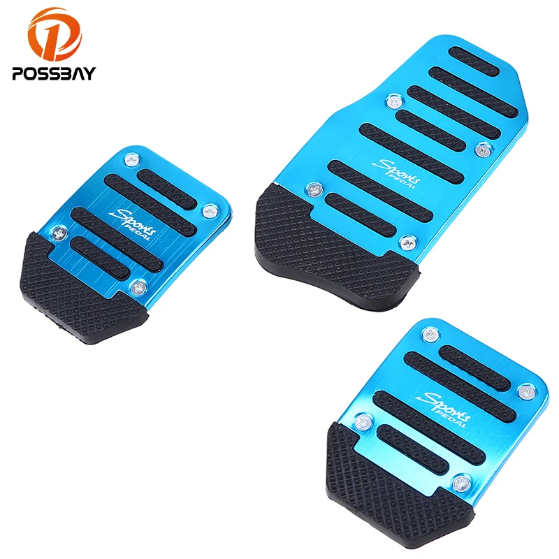 POSSBAY Universal Car Pedals Manual Transmission Non Slip Covers Car