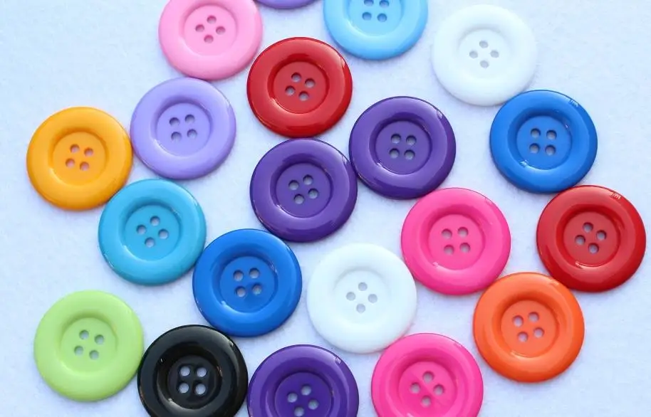 150pcs 35mm Round extra Big smooth Resin Buttons 4 holes mixed colors Crafts, Jewelry, Scrapbooking, Sewing