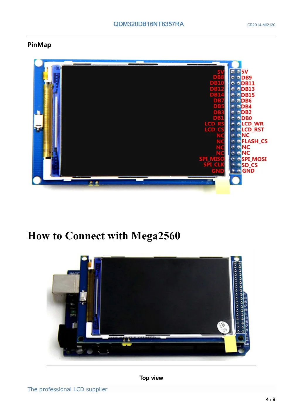 Бесплатная доставка 5 шт./лот 3.2 дюйма Цвет ЖК-дисплей Экран модули 320x480 HD ЖК-модули ПОДДЕРЖКА Arduino Mega2560