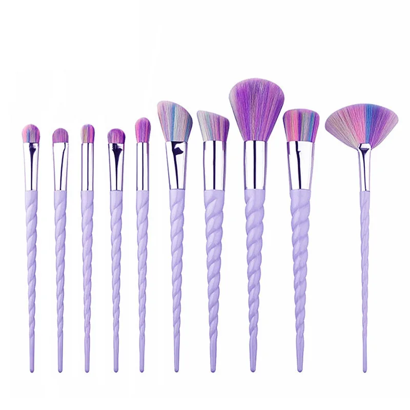 

Hot 10pcs Unicorn Makeup Brushes Set Foundation Eyeshadow Base Powder Blush Blending Brushes Makeup Brush Cosmetic Tools