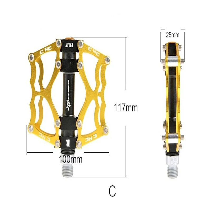 ROCKBROS MTB, педали для шоссейного велосипеда, педали для горного велосипеда, педали для езды на велосипеде, из алюминиевого сплава, полый, Сверхлегкий подшипник, BMX педали