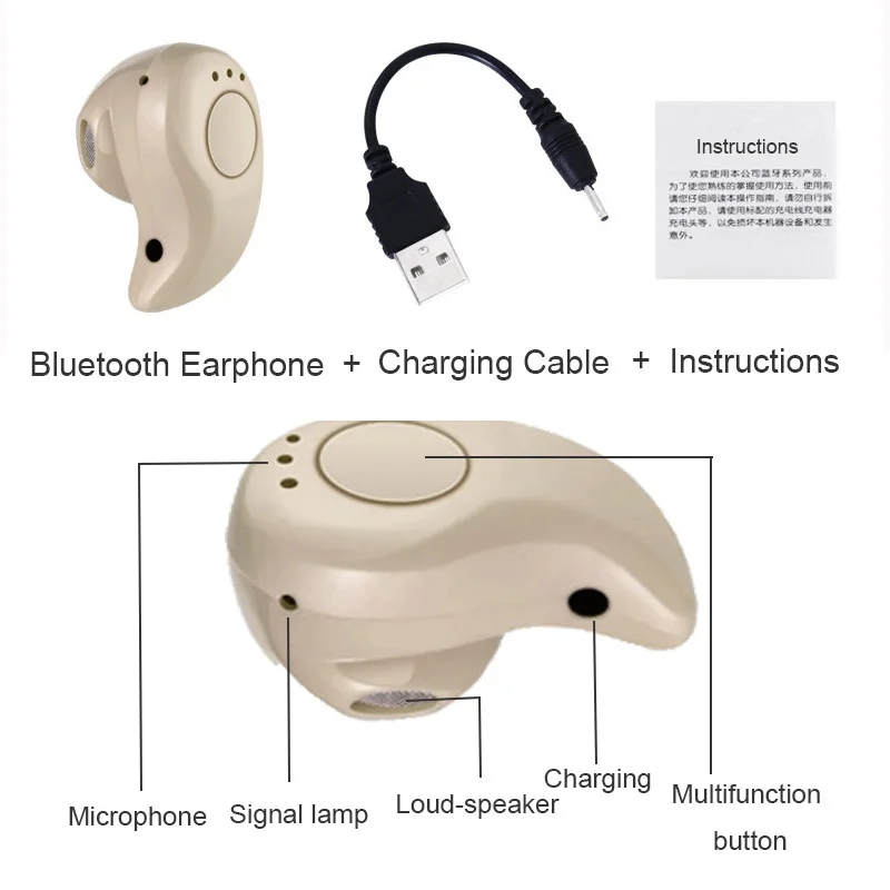 Abay Bluetooth мини наушники с микрофоном беспроводной HD звук объемный стерео hifi