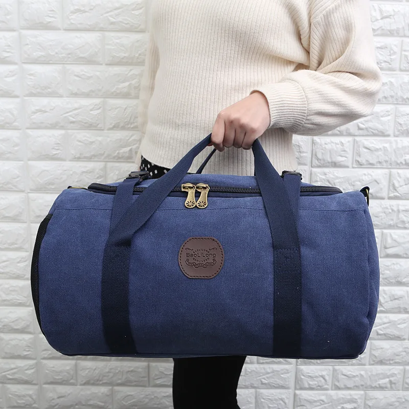 

Hot Large Capacity Nylon Gym Bag Men Women Portable Durable Fitness Sports Bag Soft Foldable Shoulder Travel Bag Weekend Tote