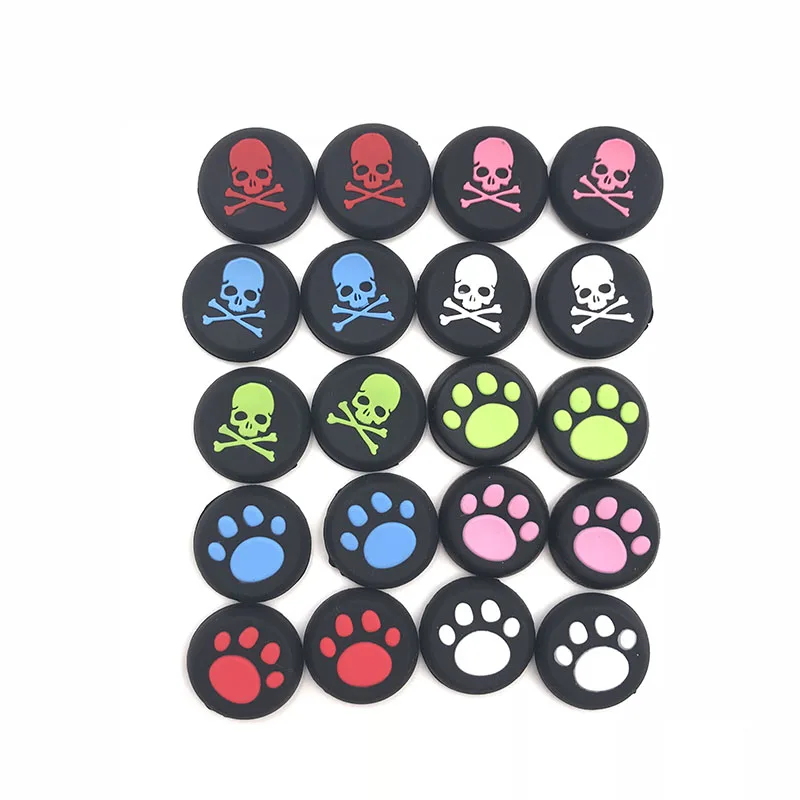 100 пар = 200 шт. для PS4 PS3 XBOX360 Slim Pro Paw Skull Thumb Grip аналоговая Крышка Nintendo Switch C|Запасные