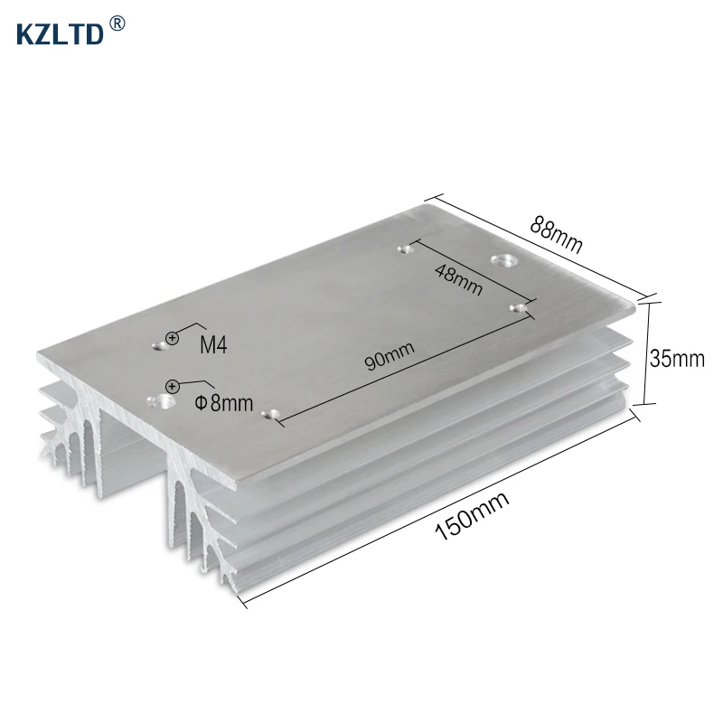 SSR теплоотвод для 20A 25A 40A Трехфазный твердотельные реле алюминиевые радиаторы рассеивания тепла SR-L