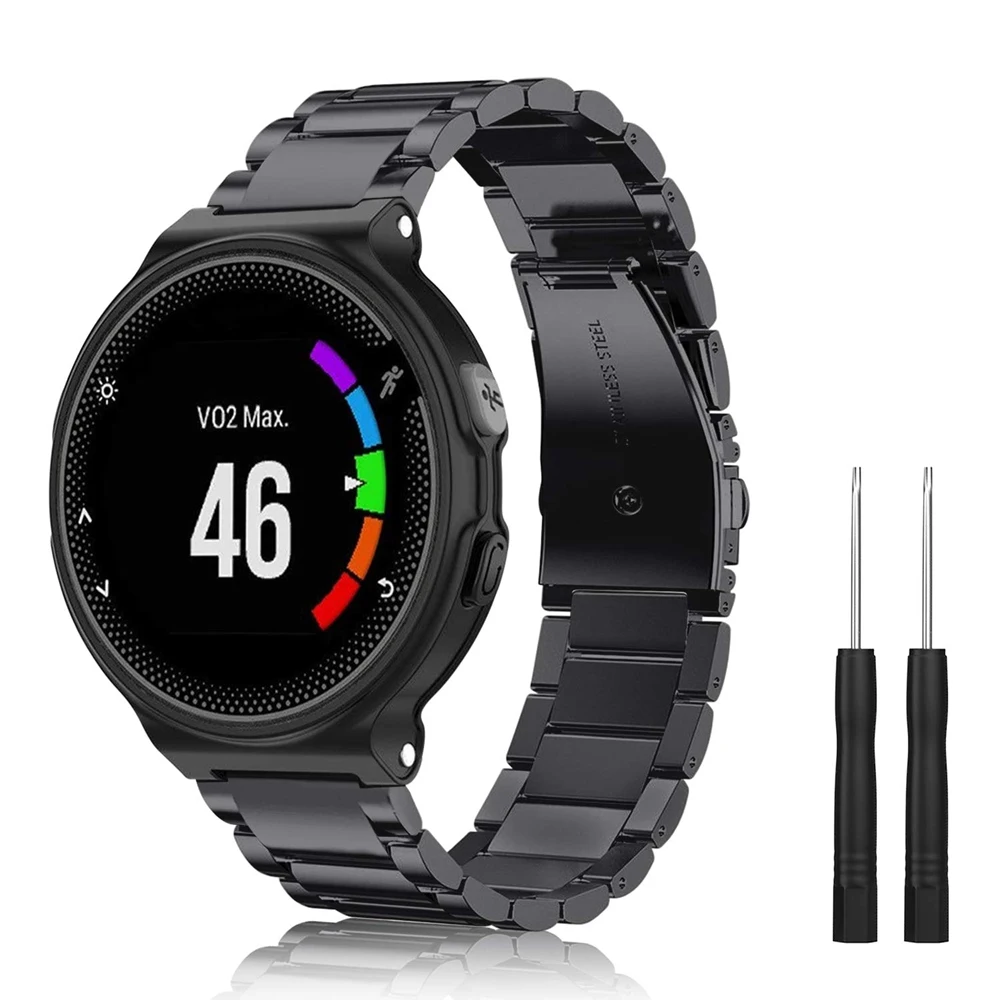 Нержавеющая сталь ремешок для наручных часов для Garmin Forerunner 220 230 235 630 620 735XT металлические умные часы на запястье