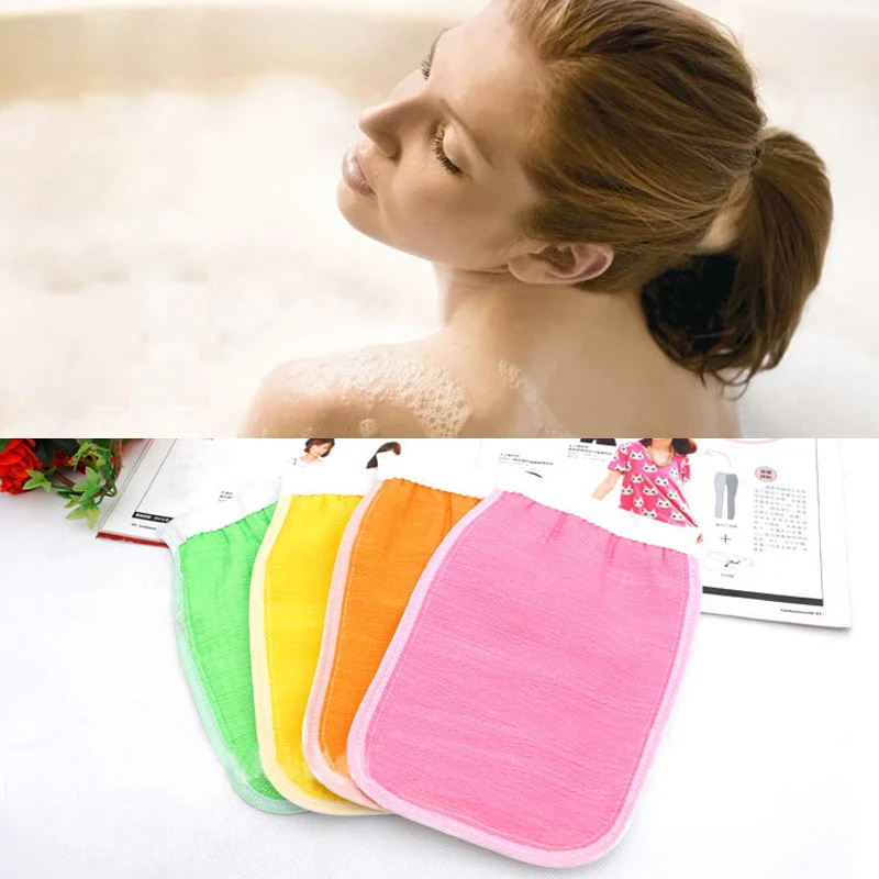 5Pc Back Brush Scrub Gloves Exfoliating Body Towel Massage Shower