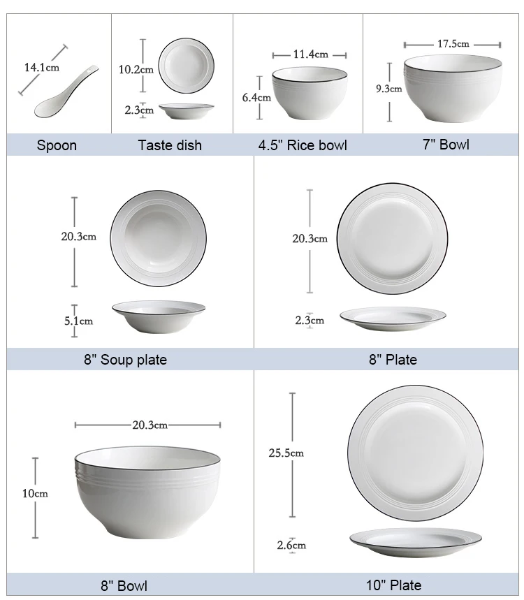 Простой европейский стиль керамическая чаша набор тарелок Семья 4 сочетание блюд из Китая