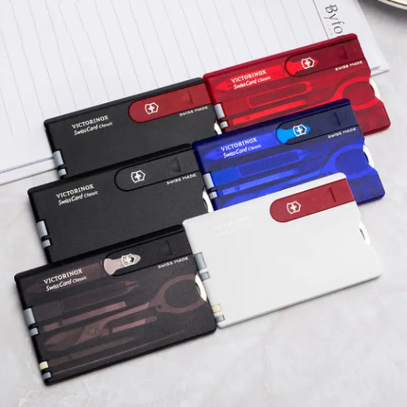

Best selling authentic multi-function Swiss army knife card outdoor camping survival tool card combination card knife