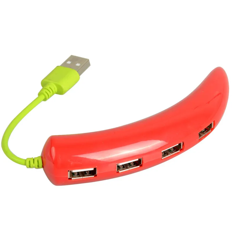 Острый Перец USB HUB 4 Порты и разъёмы высокое Скорость USB 2.0 Splitter Кабель-адаптер для ПК