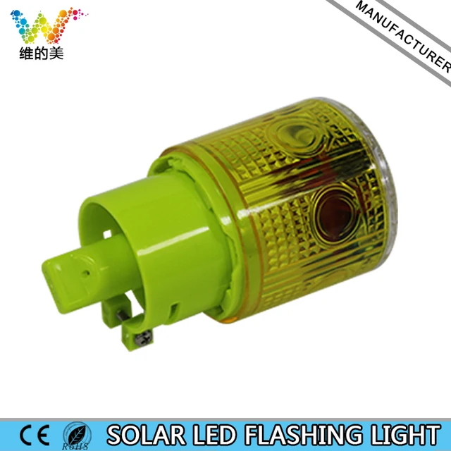 WDM iLED Solar Powered Easy Installment Warning Flashing Beacon Strobe