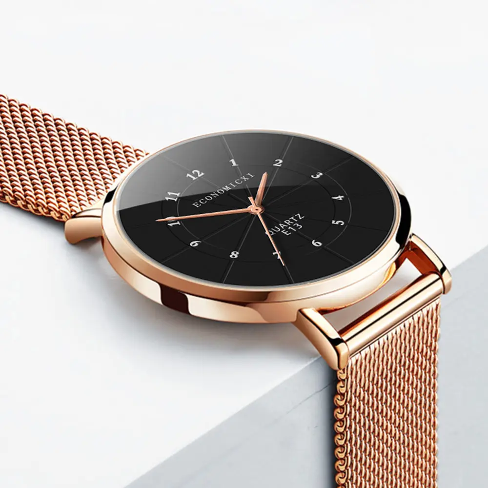 

Fashion Stainless Steel Mesh Watches Unisex Women Watches Casual Couple Quartz Wristwatch Relogio Feminino Watches For Women