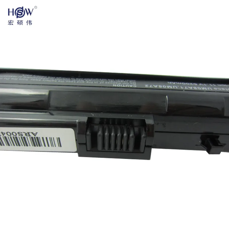 HSW черный 6 элементная батарея для acer Aspire One A110 A150 D210 D150 D250 ZG5 UM08A31 UM08A32 UM08A51 UM08A52 UM08A71 UM08A72 UM08A73