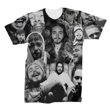 

2018 Post Malone Black and White Photo Collage T-Shirt Funny Printed High Quality Men WOMEN Printed 3D T Shirt