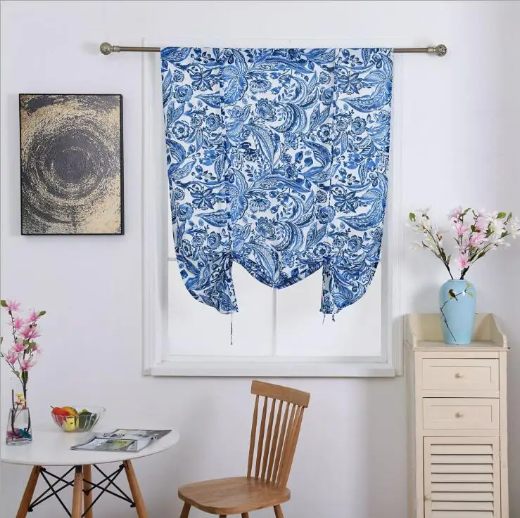 

Fyjafon Short Curtain Bay Window Curtain Kitchen Door Curtain Roman Blinds Home Decoration Window Treatment Customized Size