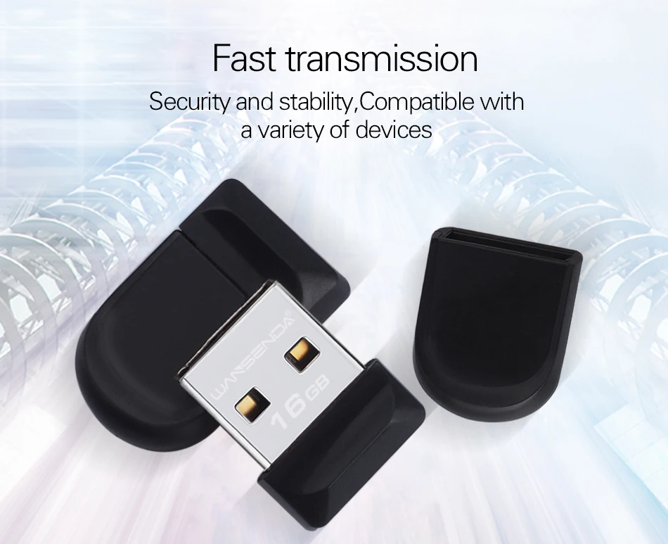 WANSENDA Super Mini USB Flash Drive Waterproof Pen Drive 64GB 32GB 16GB 8GB 4GB Thumbdrive Pendrive USB 2.0 Memory Stick