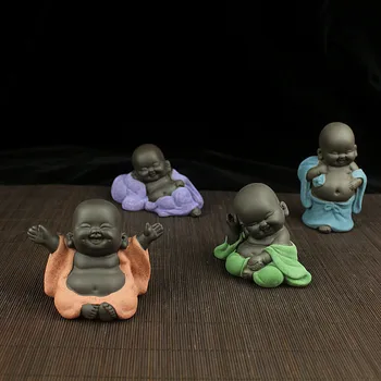 

Cute Laughing Buddha For Home Decorations Tea Pets