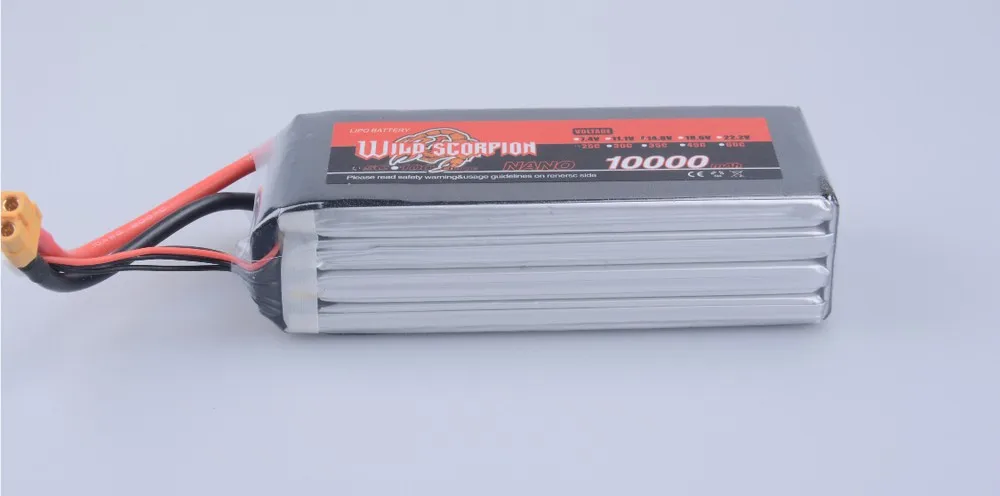 1 шт. Lipo батарея Wild Scorpion 14 8 в 10000 мАч 25C MAX 40C XT60 для радиоуправляемого квадрокоптера