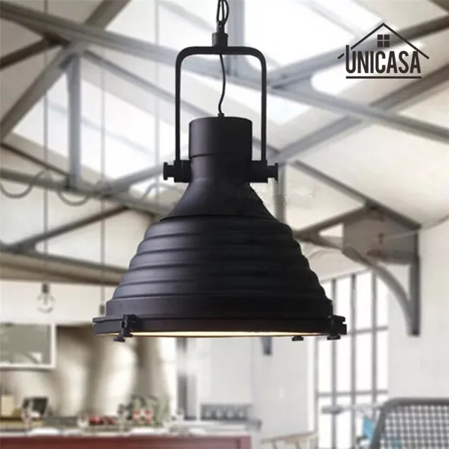 Hotel Hall Wrought Iron Industrial Lights Vintage Black Lighting Cebar